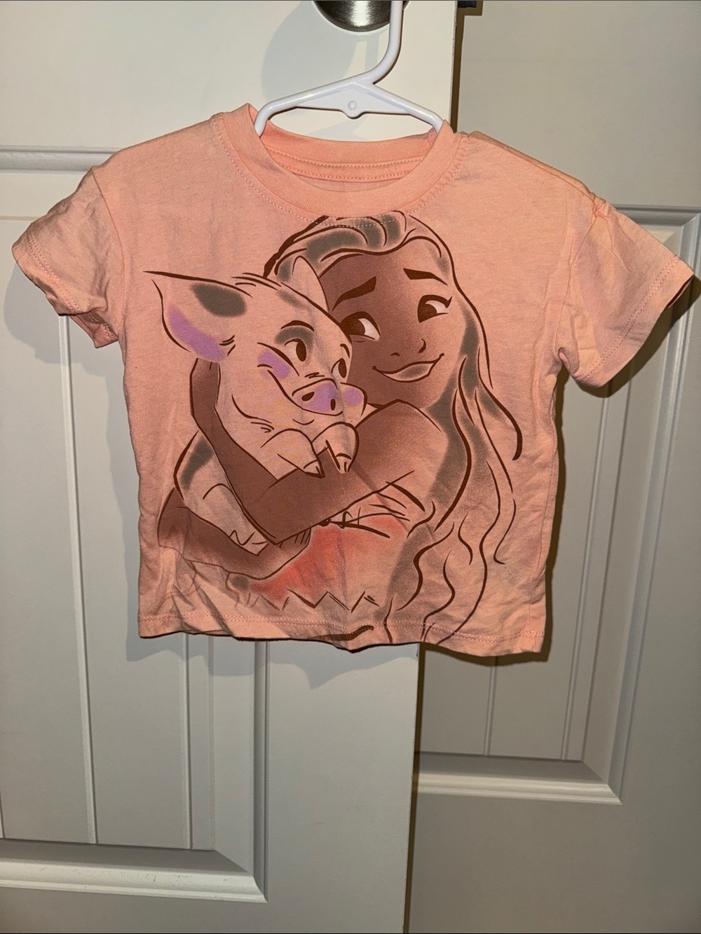 Girls' Pink Graphic Disney-Inspired Moana Short Sleeve Tee
